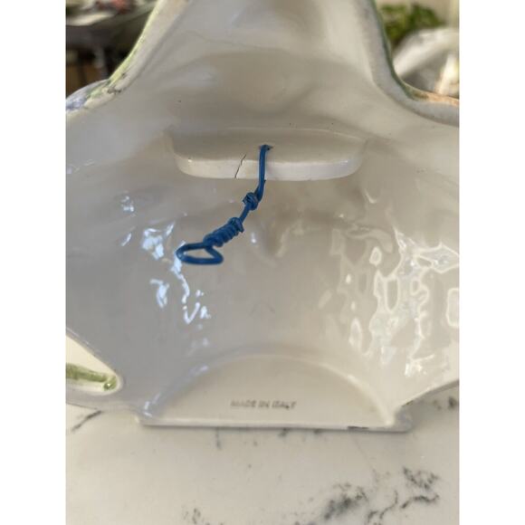 Majolica Half Teapot With Fruit Wall Hanging Made in Italy Vintage - Picture 11 of 12